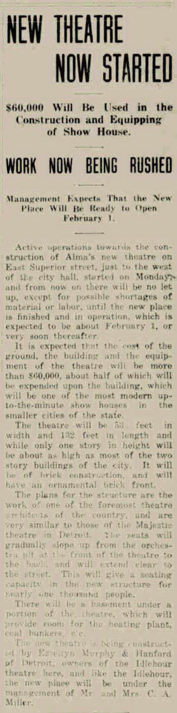 Strand Theatre - Nov 6 1919 Strand Being Announced (newer photo)